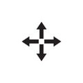 Arrow way path icon logo design vector template