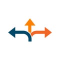 Arrow way path icon logo design vector template Royalty Free Stock Photo