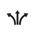 Arrow way path icon logo design vector template