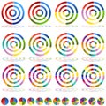 Arrow Wheel Chart Target Icon Set