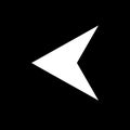Arrowhead Left vector icon.