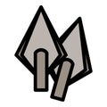 Arrowheads icon vector flat