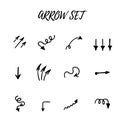 Arrows vector set Royalty Free Stock Photo