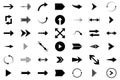 Arrows big black set icons. Arrow icon. Arrow vector collection. Arrow. Cursor. Modern simple arrows. Vector illustration Royalty Free Stock Photo