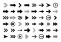 Arrows big black set icons. Arrow icon. Arrow vector collection. Arrow. Cursor. Modern simple arrows. Vector Royalty Free Stock Photo