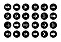 Arrows big black set icons. Arrow icon. Arrow vector collection. Arrow. Cursor. Modern simple arrows. Vector illustration Royalty Free Stock Photo