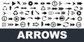 Arrows big black set icons. Arrow icon. Arrow vector collection. Arrow. Cursor. Modern simple arrows. Vector illustration Royalty Free Stock Photo