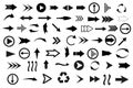 Arrows big black set icons. Arrow icon