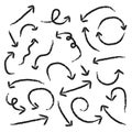 Arrows big black set icons. cursor icon. vector pointers collection
