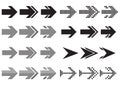 Arrows black set icons. Arrow icon. Arrow vector Modern simple arrows. Vector illustration eps 10 Royalty Free Stock Photo