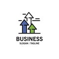 Arrows, Break, Breaking, Forward, Limits Business Logo Template. Flat Color