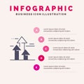 Arrows, Break, Breaking, Forward, Limits Solid Icon Infographics 5 Steps Presentation Background