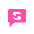 Arrows bubble chat refresh reload sync icon