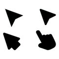 Arrows click icon on white background. mouse click cursor sign. flat style. pointer cursor mouse. computer mouses symbol
