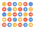 Arrows collection - set of navigational web elements Royalty Free Stock Photo