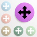 arrows on the cross badge color set. Simple glyph, flat vector of web icons for ui and ux, website or mobile application Royalty Free Stock Photo