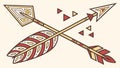 Arrows crossing design, direction and path symbol vector design Generative AI