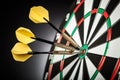 Dartboard with arrows on ackground Royalty Free Stock Photo