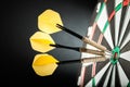 Dartboard with arrows on ackground Royalty Free Stock Photo