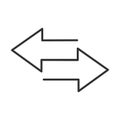 Arrows different direction guide line icon