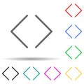 arrows in different directions multi color style icon. Simple thin line, outline  of web icons for ui and ux, website or Royalty Free Stock Photo