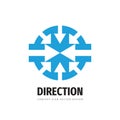 Arrows direction icon logo template design element. Leadership concept sign. Business investment trend creative sign.