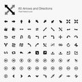 80 Arrows and Directions Pixel Perfect Icons