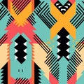 Navajo Tribal Design Pattern Art On Spoonflower Custom Fabric Royalty Free Stock Photo