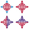 Arrows and Globe Royalty Free Stock Photo