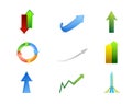 arrows icon set illustration design Royalty Free Stock Photo