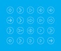 Thin line set of arrow icon Royalty Free Stock Photo
