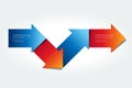 Arrows  infographic, chart, scheme, diagram Royalty Free Stock Photo