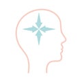 Arrows inside human head line style icon vector design Royalty Free Stock Photo
