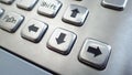 Arrows key ,stainless keyboard Royalty Free Stock Photo