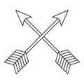 Arrows LGBT icon, outline style