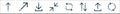 Arrows line icons. linear set. quality vector line set such as synchronizing, upload file, up down, refresh, shrink, direct Royalty Free Stock Photo