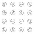 Arrows line icons set Royalty Free Stock Photo