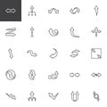 Arrows line icons set Royalty Free Stock Photo