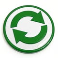 Arrows Looping in Circle Green Refresh Icon