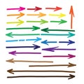 Arrows. Marker drawing series in Vector Format. Color can be changed by one click