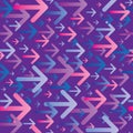 Arrows Pattern Superposition in Pink Blue Colors