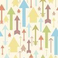 Arrows pointing up seamless pattern background Royalty Free Stock Photo