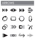 Arrows related icons set on background for graphic and web design. Creative illustration concept symbol for web or Royalty Free Stock Photo