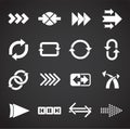 Arrows related icons set on background for graphic and web design. Creative illustration concept symbol for web or Royalty Free Stock Photo