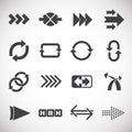 Arrows related icons set on background for graphic and web design. Creative illustration concept symbol for web or Royalty Free Stock Photo