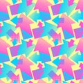 Arrows seamless geometric trendy pattern.