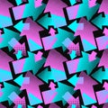 Arrows seamless geometric trendy pattern.