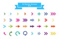 Arrows set. Arrow icon. Arrow colorful colored. vector icon. Arrow. Arrows vector collection. - Vector Royalty Free Stock Photo