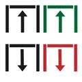 Arrows. Set of directional arrows indicating the path or direction Royalty Free Stock Photo