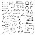 Arrows vector set on a white background Royalty Free Stock Photo